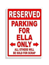 Personalized Parking Sign Wall Decal Metal Sign No Parking Customized for Ella