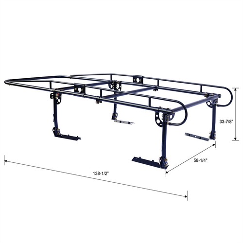 Adjustable Truck Contractors Rack Ladder Pickup Kayak Lumber Rack 1000lbs - Picture 2 of 14