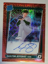 2021 Donruss Optic RC Daulton Jefferies Red Mojo Rated Rookie Auto 1/99 #RRS-DE