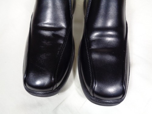 Skechers Black Leather loafer relaxed fit memory foam SN64611 men's sz 9.5 ~ EUC - Picture 6 of 18