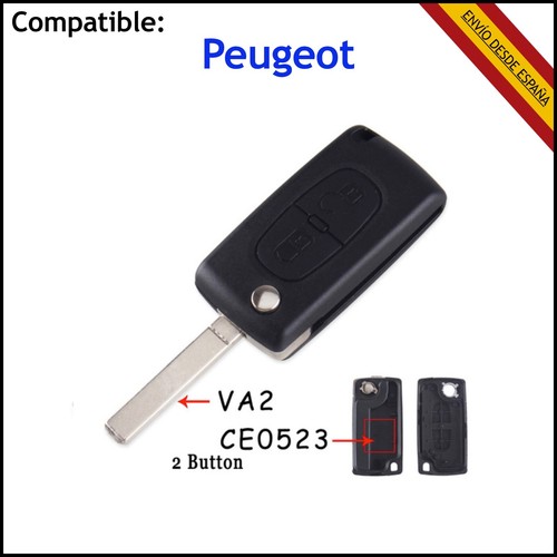 MANDO LLAVE CARCASA PEUGEOT 207 307 308 807 2 BOTONES CE0523 VA2 | eBay
