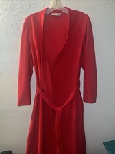 Vtg Vassarette Dacron Poly Fleece Christmas Robe, Maxi Tie Belted Pockets Size S