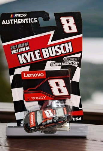 NASCAR AUTHENTICS.. 2023 WAVE 04.. KYLE BUSCH.. LENOVO CAR NUMBER 8.. 1:64 SCALE - Picture 2 of 6