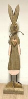 Xl Mango Holz Hase Oster Deko Rosa Herz Standdeko Osterdeko Osterhase