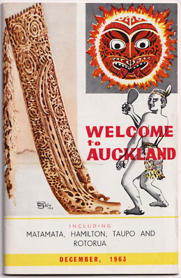 Vintage Auckland New Zealand Guide Book Inc Matamata Hamilton Taupo 1963
