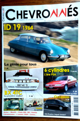 Chevronnes Nr. 13. November 2015. ID 19 1964 BX 4TC C8 EVASION TYPE H U23 60 JAHRE DS