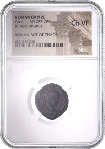 A-DS10 Roman Empire of Emperor Carinus (AD 283-285) Aurelianianus NGC CH-VF Coin