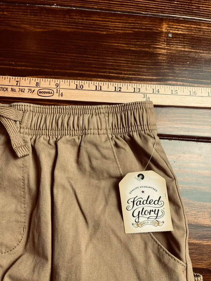 Pantalones Glory Desteñidos, Jóvenes Niño Talla XL, Caqui Tostado, Pantalones Jogger, Cordón, Nuevos con Etiquetas Foto 3 de 4