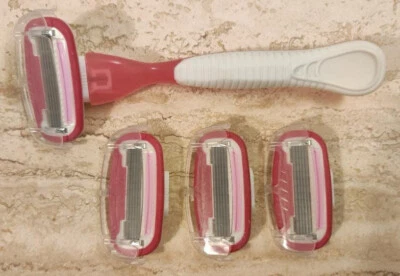 Damen 5 Super Fit Rasierer,5 klingen system,mit 4 Rasierklingen,kompatibel Venus