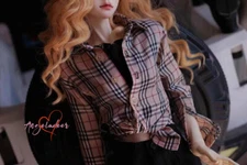 1/6 1/4 Puyoo 1/3 SID EID Uncle HID BJD Doll Clothes Tartan Shirt Long Sleeve