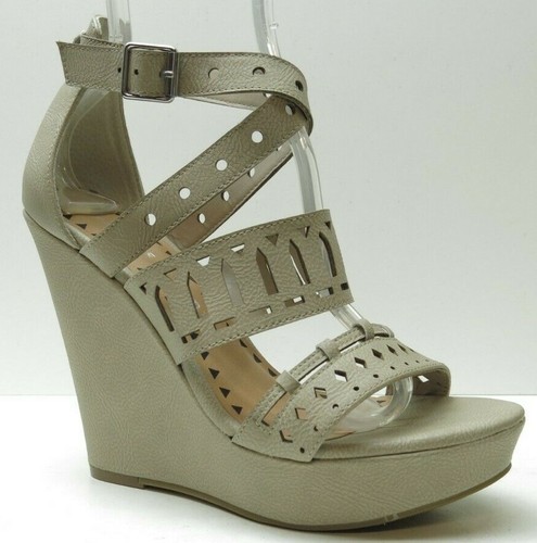 Chinese Laundry Beige Open Toe Platform Wedge Sandals Heels Shoes 8.5M 8.5  | eBay
