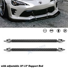 Carbon Fiber Black Adjust 10"-13" Bumper Diffuser Strut Rod Tie Bars Universal