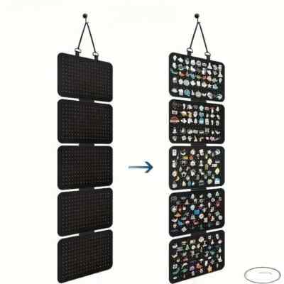  2-DAY SALE!!  PIN COLLECTION  5 SECTION DISPLAY BOARD HANGING / FOLDING STORAGE