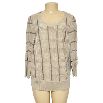 New Simply Vera Woman Dove Contemporary Separates Luxe Visions Tunic Top Large
