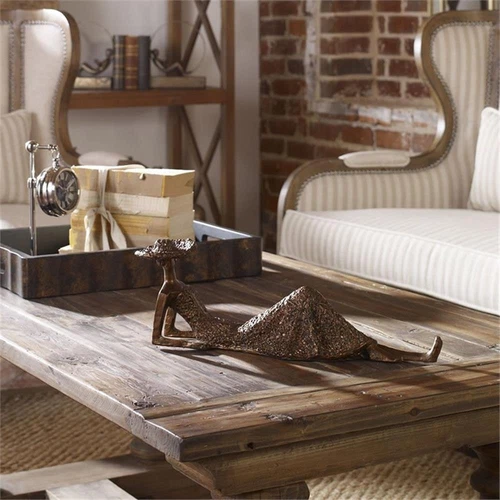 Uttermost Summer Days Resin Heavily Textured Sculpture in Antique Bronze - Picture 2 of 5