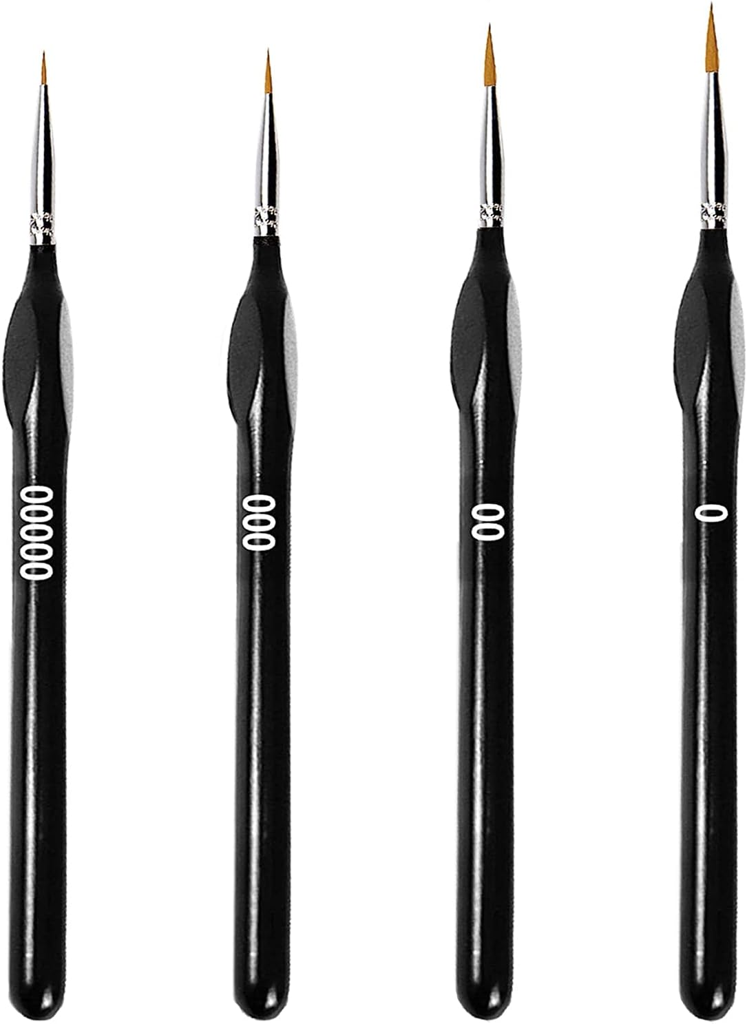 Fine Detail Paint Brush Set, 4 Pieces Professional Small Artist Paint Brushes Th