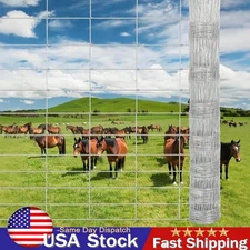 Farm Fence 6Ft x 328Ft Heavy Duty Galvanized Cattle Fence Animals Protection