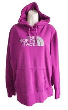 The North Face Womens Pullover Hoodie Sweatshirt Drew Peak Sz XL Fuchsia Pocket
