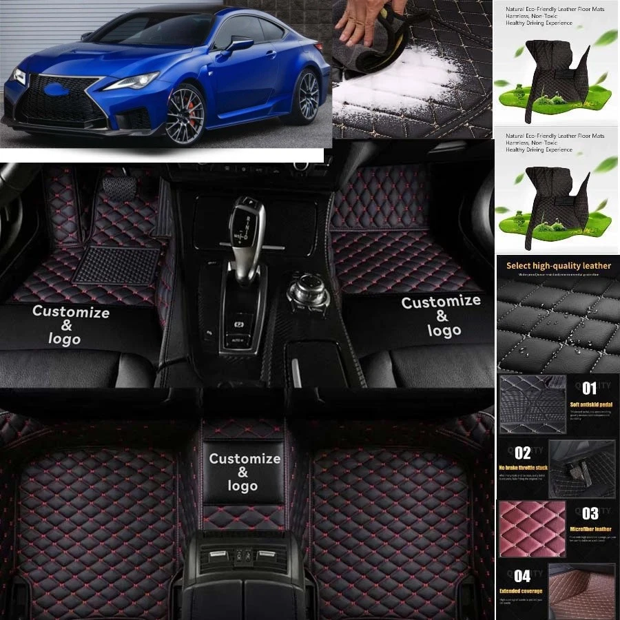 For Lexus RC-F Car Floor Mats Custom Luxury Waterproof Auto Liners Carpets Foto 4 de 4