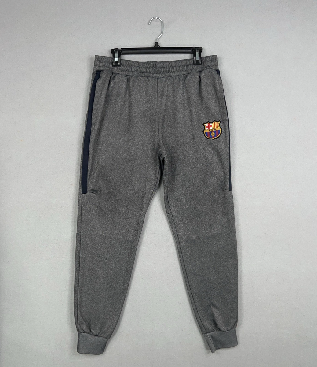 FC Barcelona Pants Mens Large Gray Blue Soccer Football Training