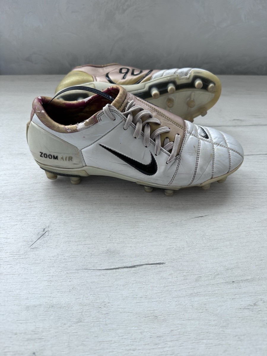 Nike Total 90 Air Zoom White Gold Football Soccer Cleats US8