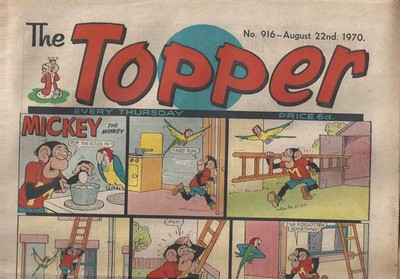 THE TOPPER COMIC + COA No No 916  - 22 Aug 1970 VINTAGE & ORIGINAL PERFECT GIFT