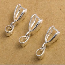 10PCS sterling 925 silver Handmade Pendant Jewelry Findings Bail Connector