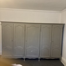 Wardrobe Vintage French Louis  XVI Style Oak  Armoire 