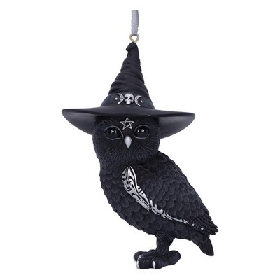 Nemesis Now Cult Cuties Owlocen Hanging Ornament 12cm, Resin, Black, Scarily Ado