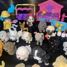 Puppy in my Pocket Flocked Dogs Puppies And Accessories Lot Of 74 MEG Just Play