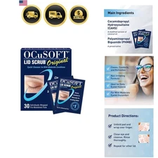 Eyelid Cleanser Wipes Mild Sensitive Skin Tearless Organic 30 Pack