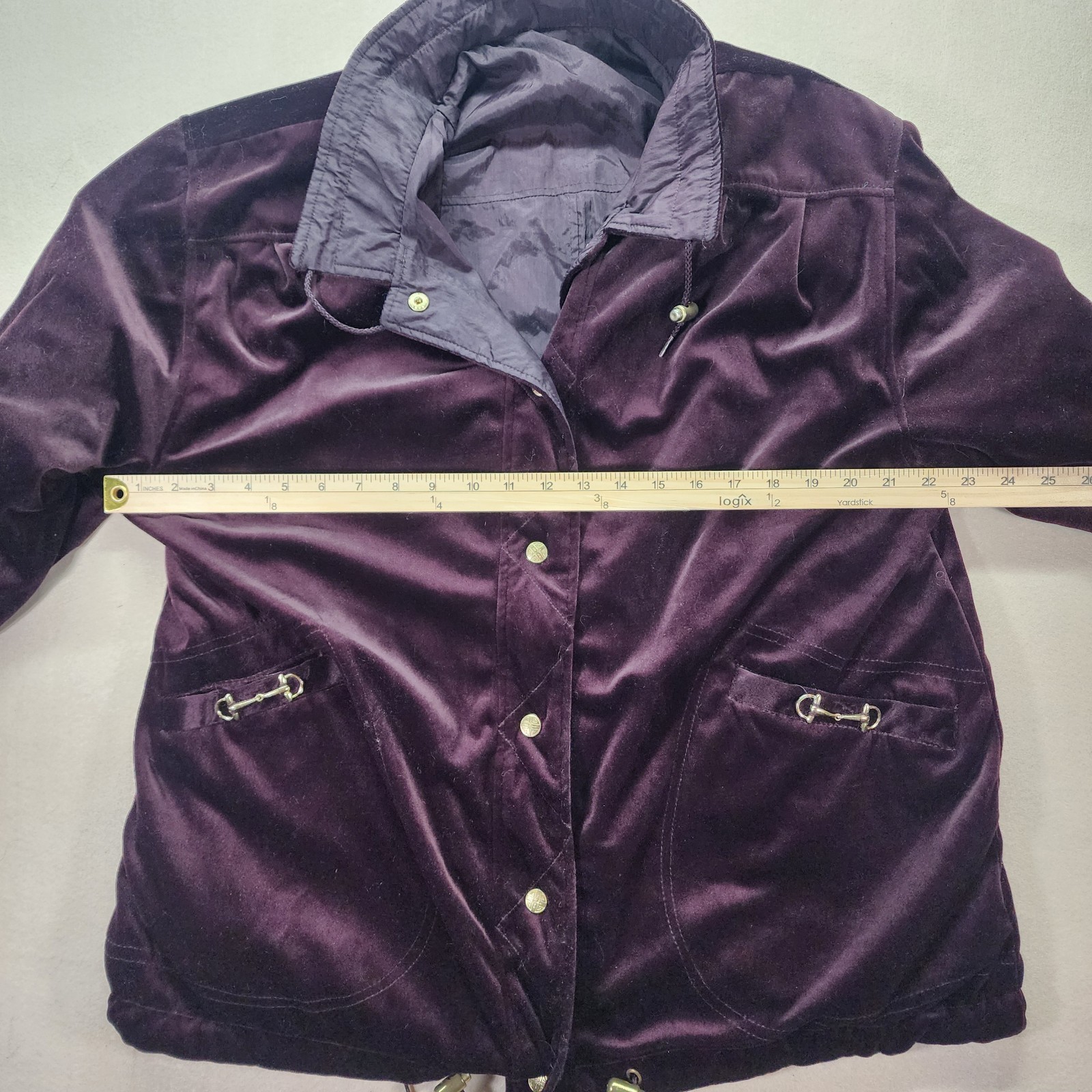 Current Seen Reversible Jacket Velvet Purple Wome… - image 3