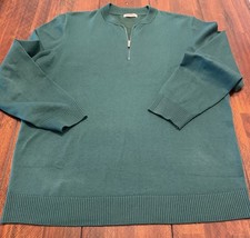 Coofandy Hunter Green 1/2 Zipper Men's Mock Neck Long Sleeve Sweater Size XL