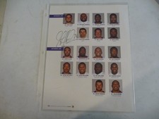 STEVE HUTCHINSON MINNESOTA VIKINGS AUTOGRAPHED 8X10 VIKINGS YEARBOOK PAGE