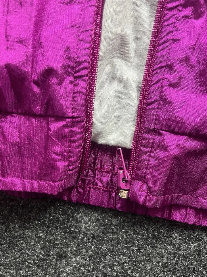 Chaqueta cortavientos Sunterra vintage años 80 90 para mujer XL rosa bloques de colores a cuadros Foto 4 de 4