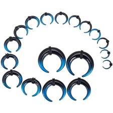 18Pcs Acrylic Septum Pincher Tapers C Shape Buffalo Ear Taper Kit Stretching ...