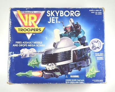 Original Karton - VR Troopers - Skyborg Jet (OHNE SPIELZEUG) Kenner, 1994, Gebr.