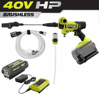 #ad RYOBI 40V Brushless EZClean 600 PSI 0.7 GPM Cordless WITH BATTERY Power Cleaner $129.99
