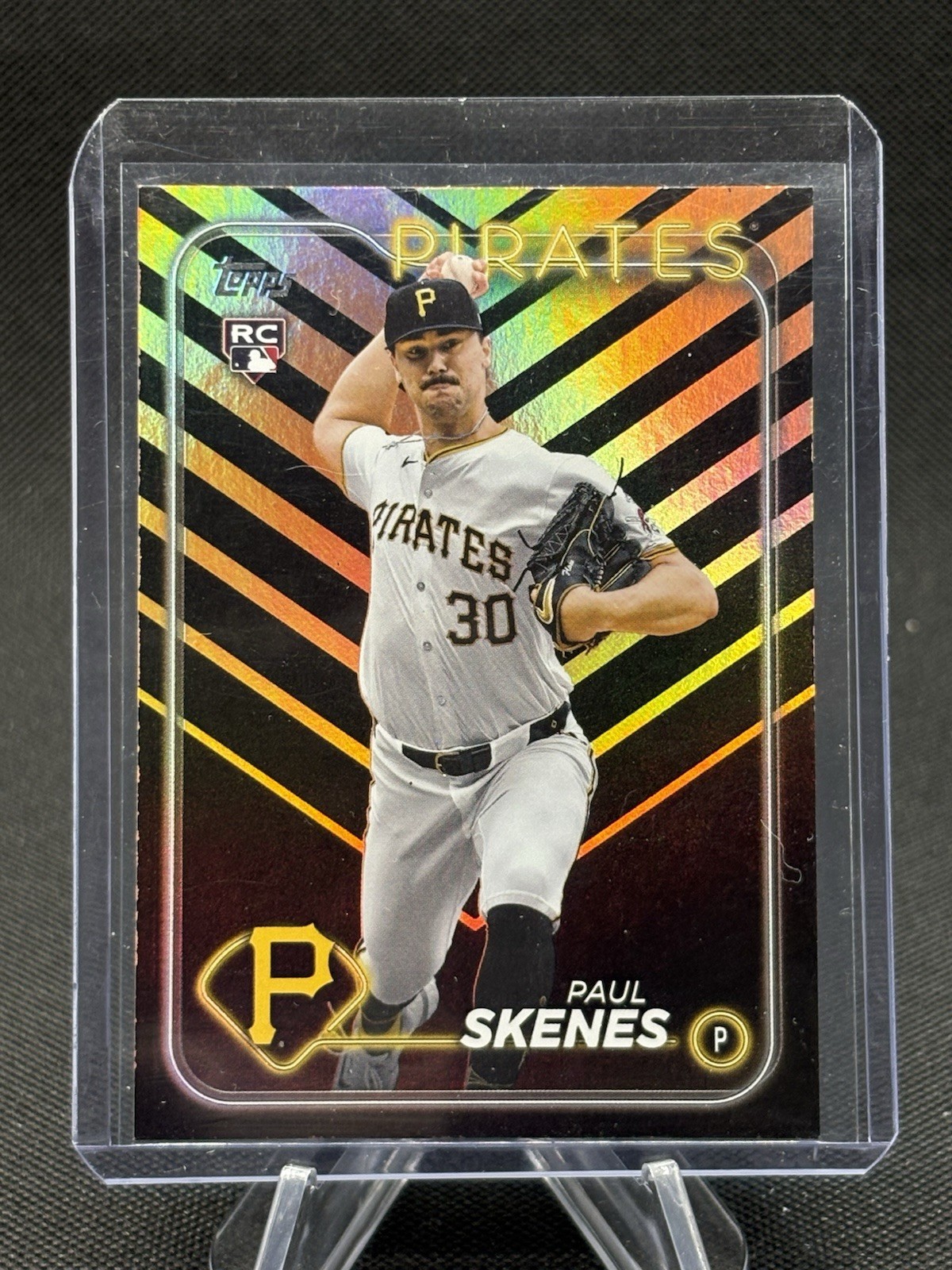 Paul Skenes RC 2024 Topps Update Black & Orange Halloween Foil #US100 Rookie