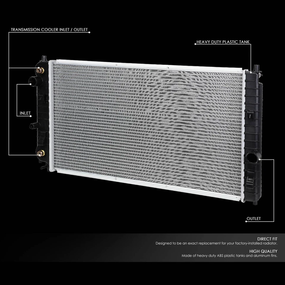 For 1997-2005 Pontiac Grand Am Chevy Malibu AT Radiator OE Style Aluminum 2264 - Image 2 of 4