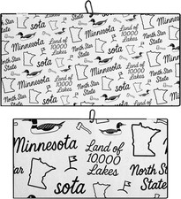 Pin Hunters Minnesota-Themed Microfiber Golf Towel Premium Large, Minnesota