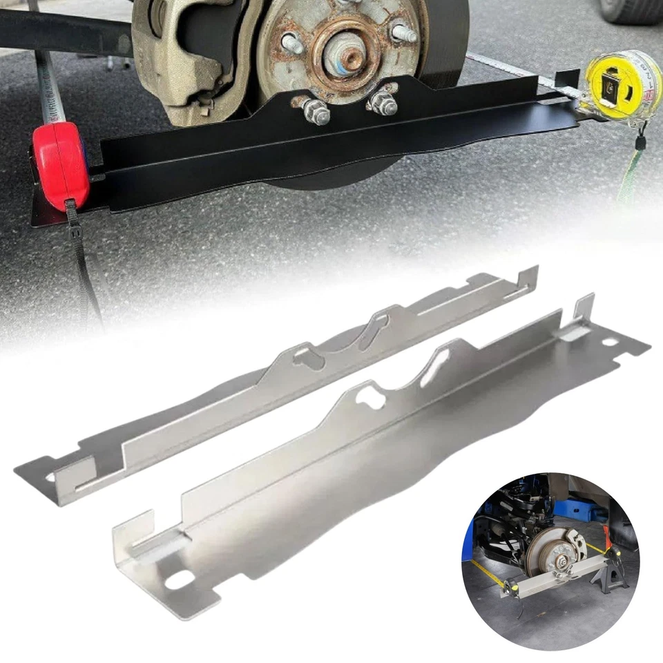 Toe Alignment Tool Plates With 2 Tape Measures, Car Wheel Alignment Gauge Set Foto 2 de 4