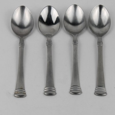 Satz Von 5 International Silver Astra Muster Servierlöffel Aus Edelstahl 8,75''