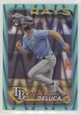 2024 Topps Chrome Aqua RayWave Refractor 71/199 Jonny Deluca #163 0fp5