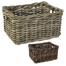 AGU Fastrider Rattankorb Junior Weidenkorb Dekokorb Retrokorb Fahrradkorb 8L