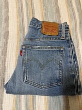 Levi  s 501 Skinny Jeans Women  s 24x30 Button Fly Distressed Light Wash Denim
