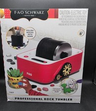 FAO Schwarz Professional Rock Tumbler Set With Polishing Barrel Clay Gemstones