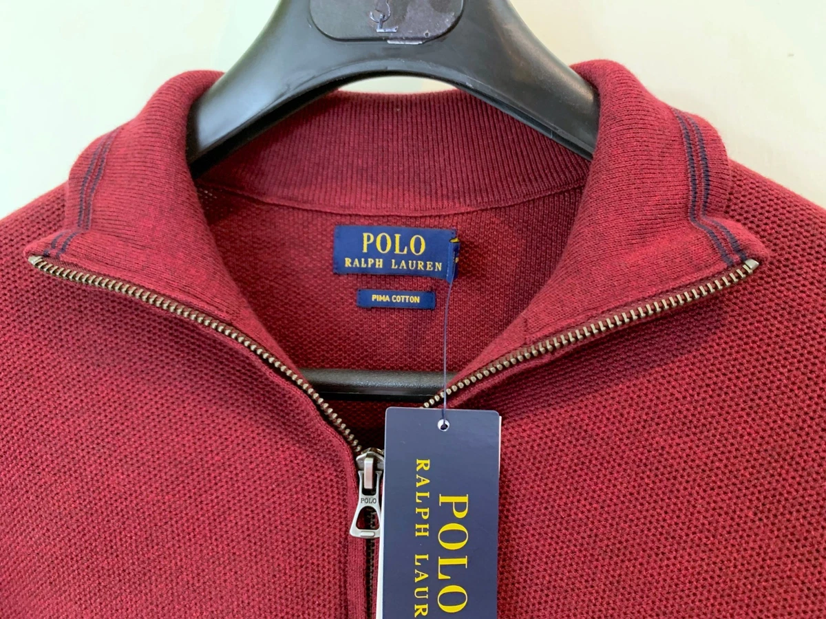 Polo Ralph Lauren Men's Red 1/2 Zip Features for sale - eBay
