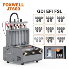 FOXWELL Ultrasonic Fuel Injector Tester Cleaner Cleaning Machine 6 cylinder GDI