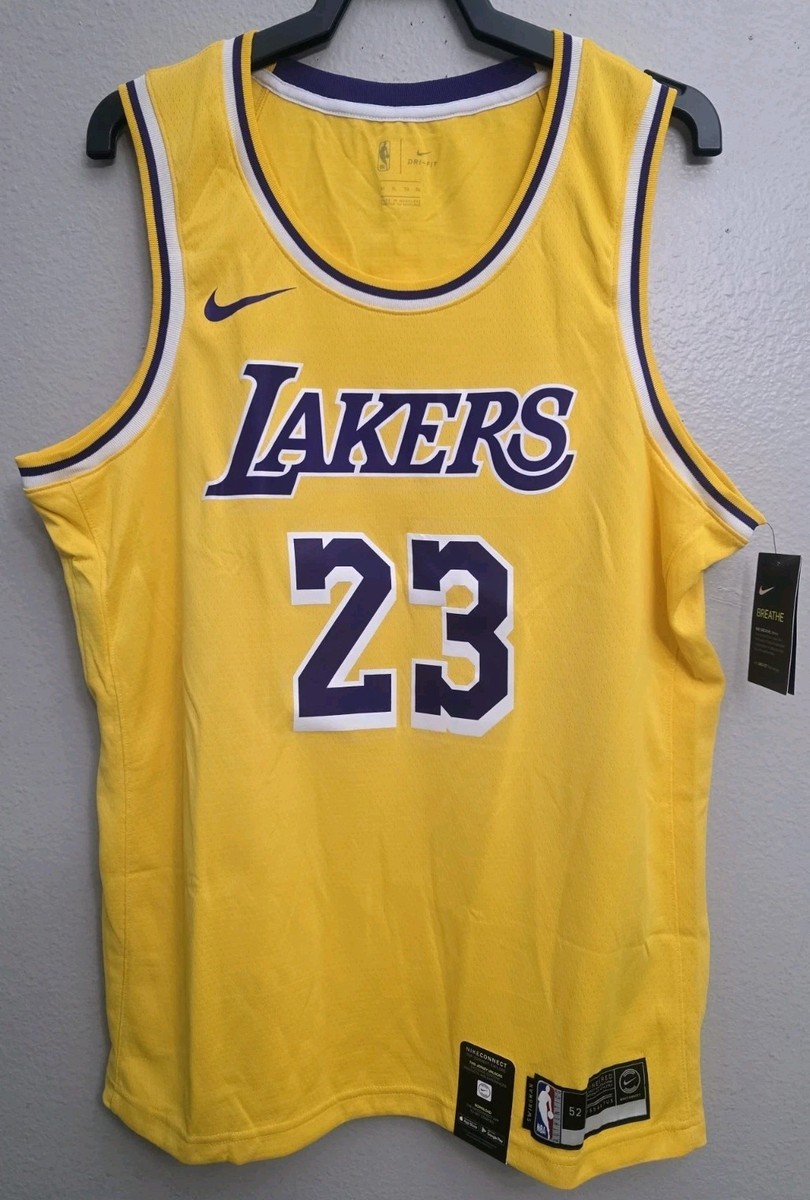 Nike Los Angeles Lakers LeBron James Icon Swingman Jersey Size 52